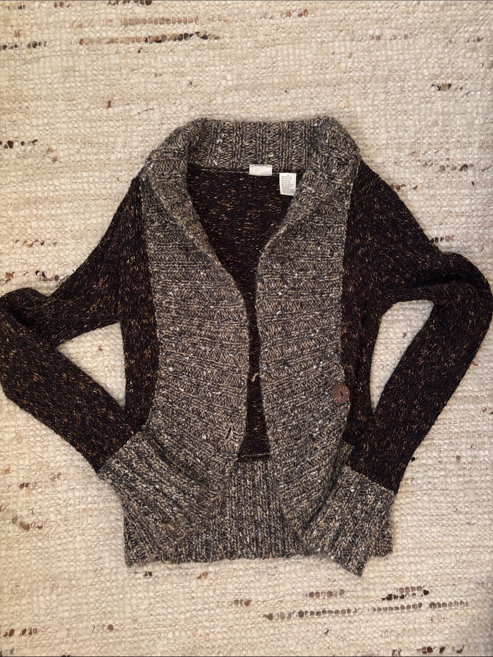 Bke the buckle Cozy Two-Tone Shawl Collar Women’s Cardigan Sweater